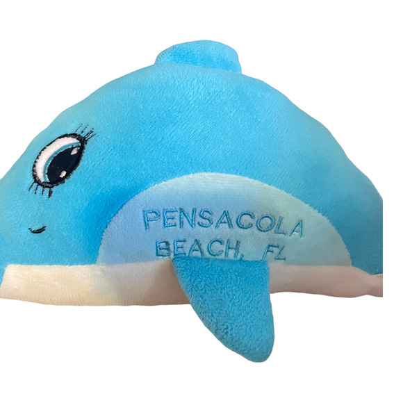 5/$25 Pensacola Beach, FL Blue Dolphin Plush Stuffed Animal - Picture 2 of 4